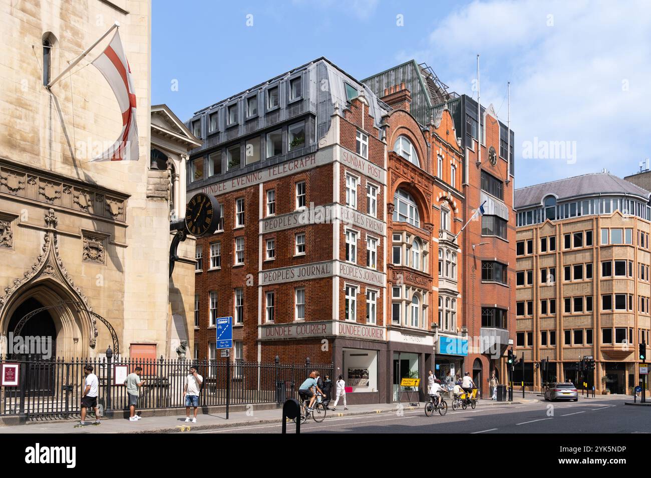 Le DC Thompson possédait le 186 Fleet Street, un monument historique, et l'ancienne base d'édition The Sunday Post, People's Friend & The Dundee Courier, à Londres Banque D'Images