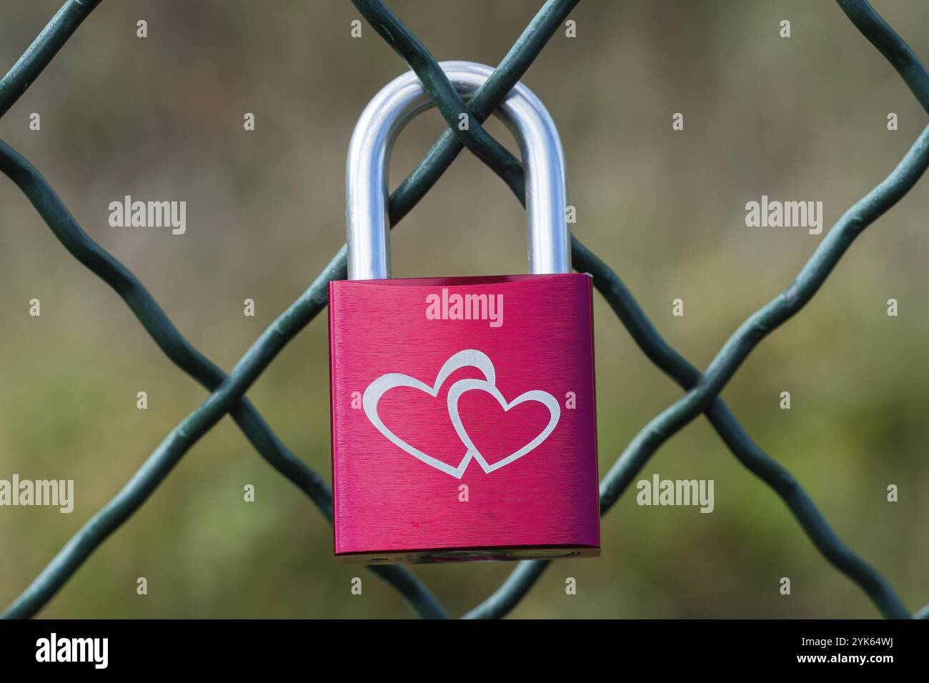 J'adore les cadenas sur un pont. Concept d'amour de la Saint-Valentin Banque D'Images