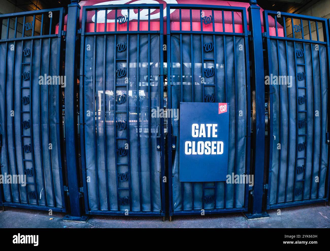 La porte du stade de baseball Nationals Park. Banque D'Images
