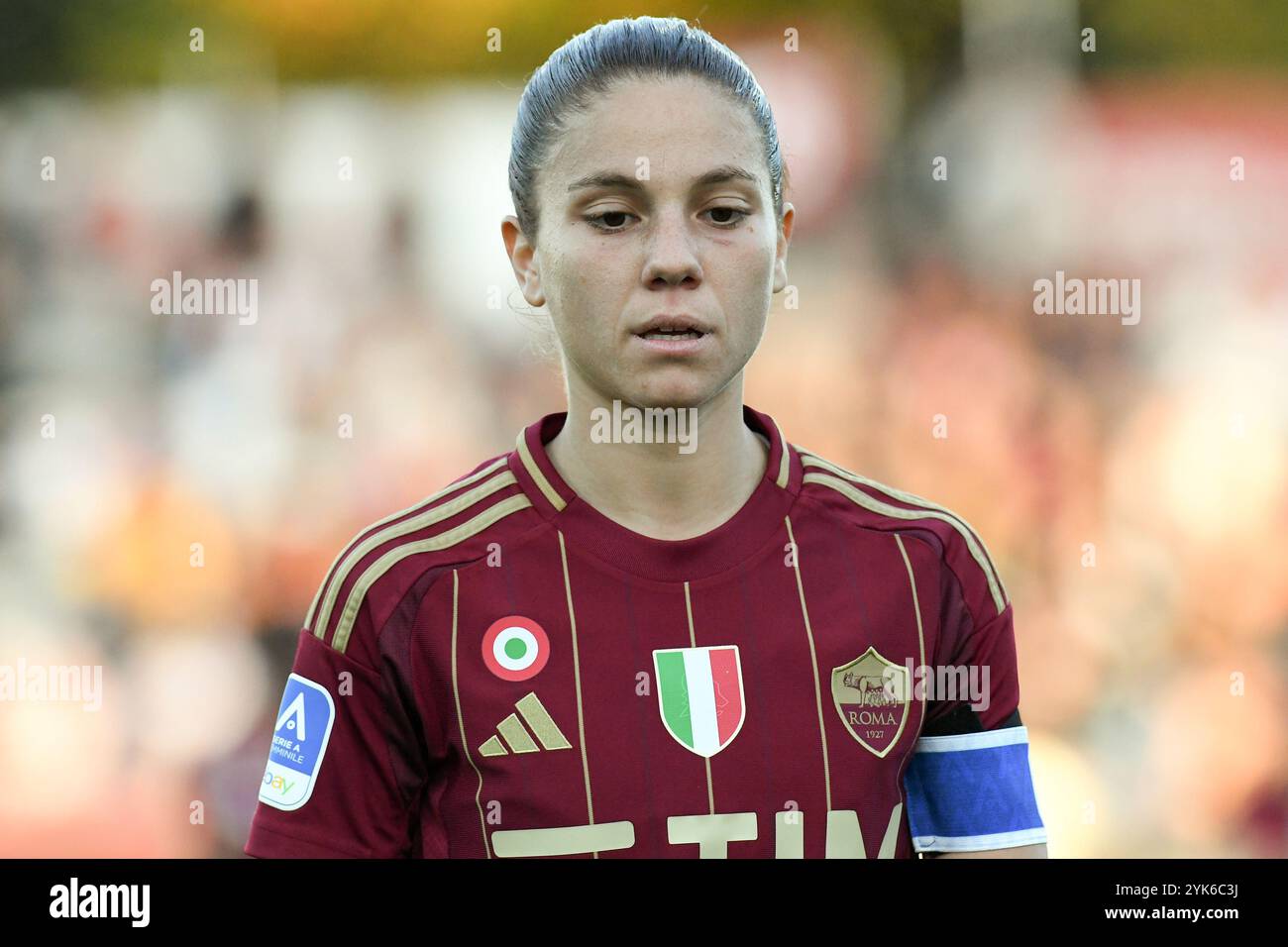 Roma, Latium. 17 novembre 2024. Manuela Giugliano de L'AS Roma lors du match de Serie A entre les femmes roms et les femmes du Lazio au stade Tre fontane, Rome Italie, 17 novembre 2024. Crédit : massimo insabato/Alamy Live News Banque D'Images