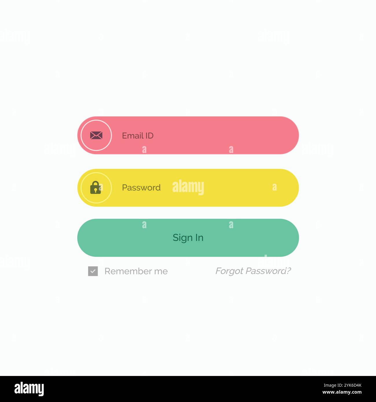 Creative Login Dialog Creative login form ui template Banque d'images vectorielles - Page 2 ...