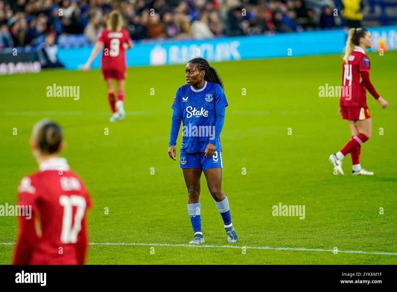 Goodison Park, Liverpool, Royaume-Uni. Dimanche 17 novembre 2024, Barclays Women’s Super League : Everton FC Women vs Liverpool FC Women au Goodison Park. Everton attaquant Toni Payne 9 pendant le match. Crédit James Giblin/Alamy Live News. Banque D'Images