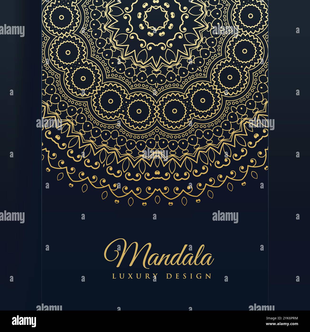 Luxury golden background vector art mandala Illustration de Vecteur