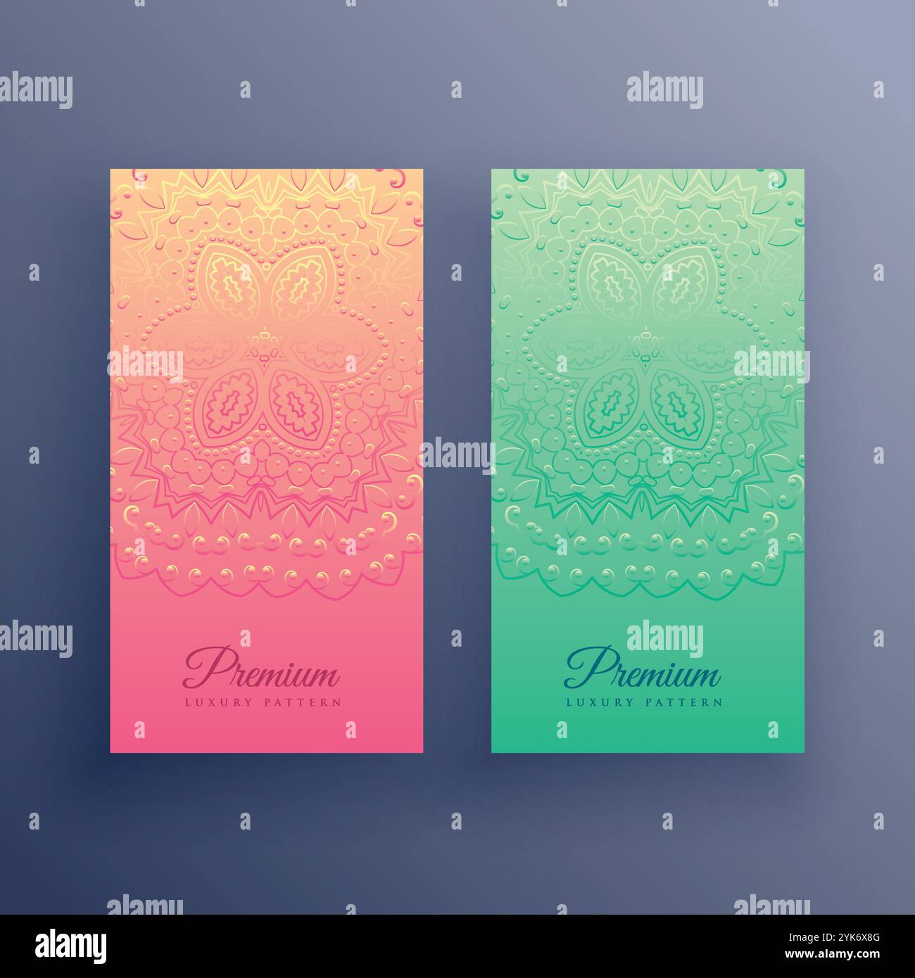 Design élégant cartes mandala coloré Illustration de Vecteur