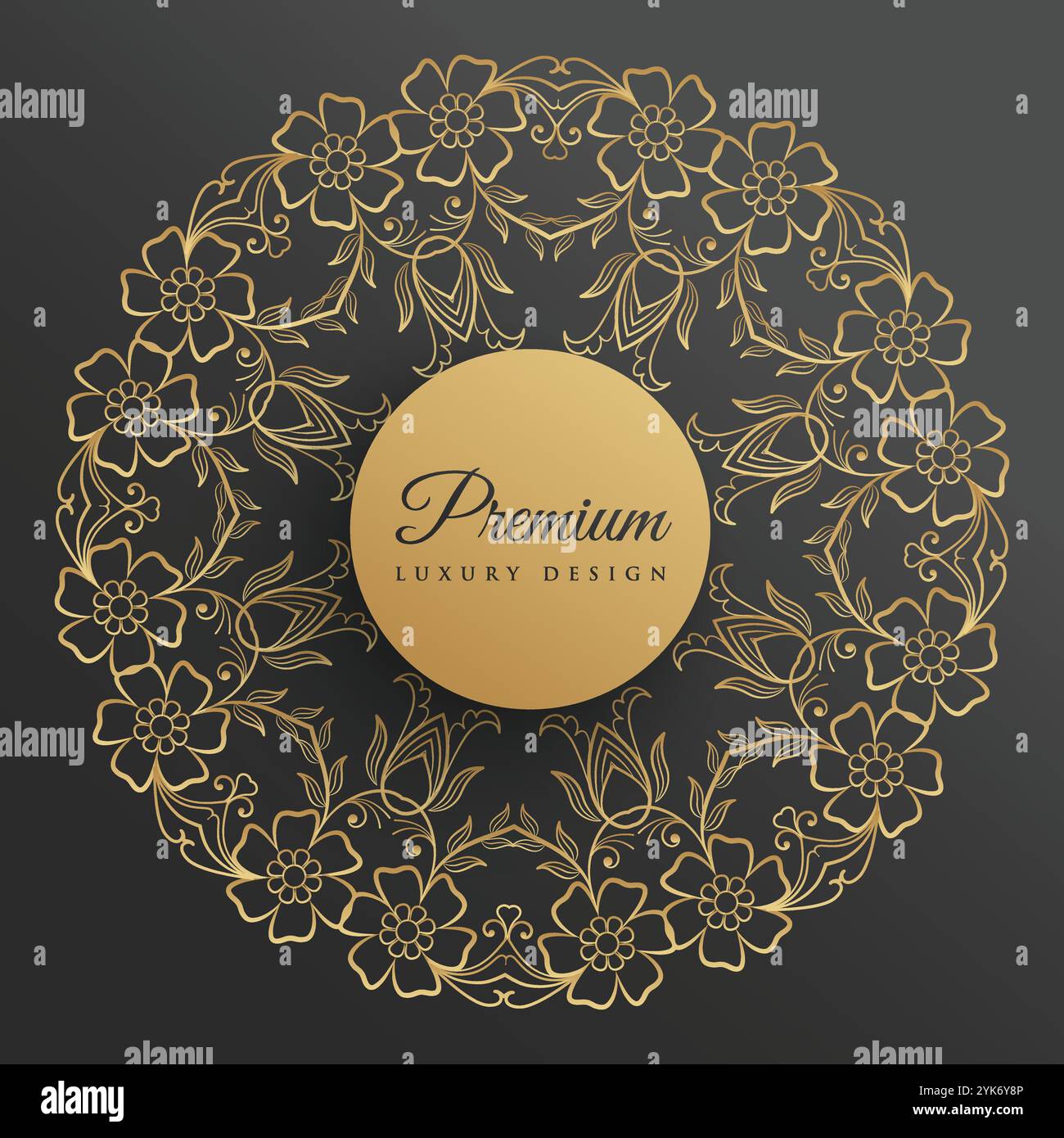 Décoration de style design mandala fleur Illustration de Vecteur