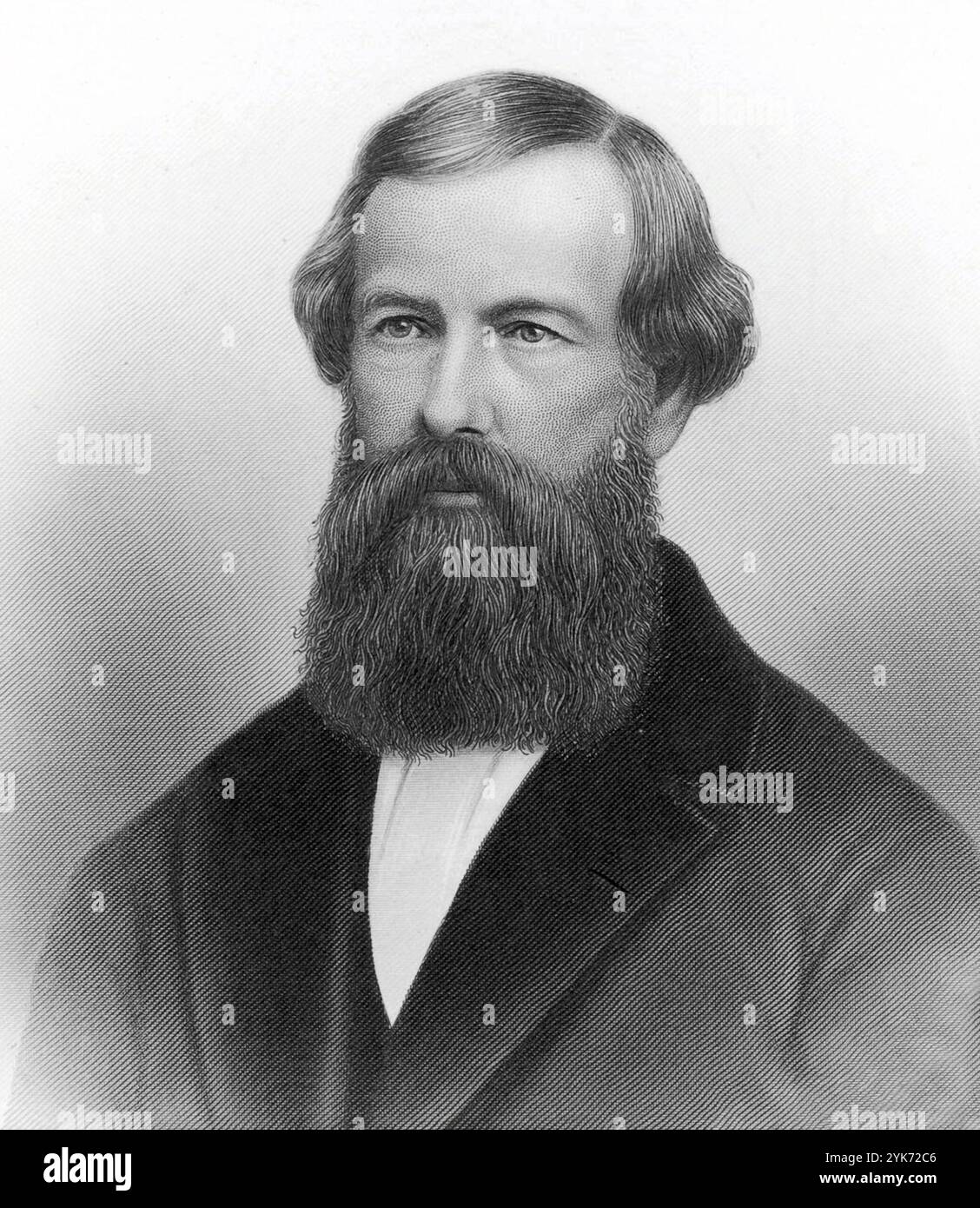 Elisha Otis, Elisha graves Otis (1811 – 1861) industrielle américaine et fondatrice de la société Otis Elevator. Banque D'Images
