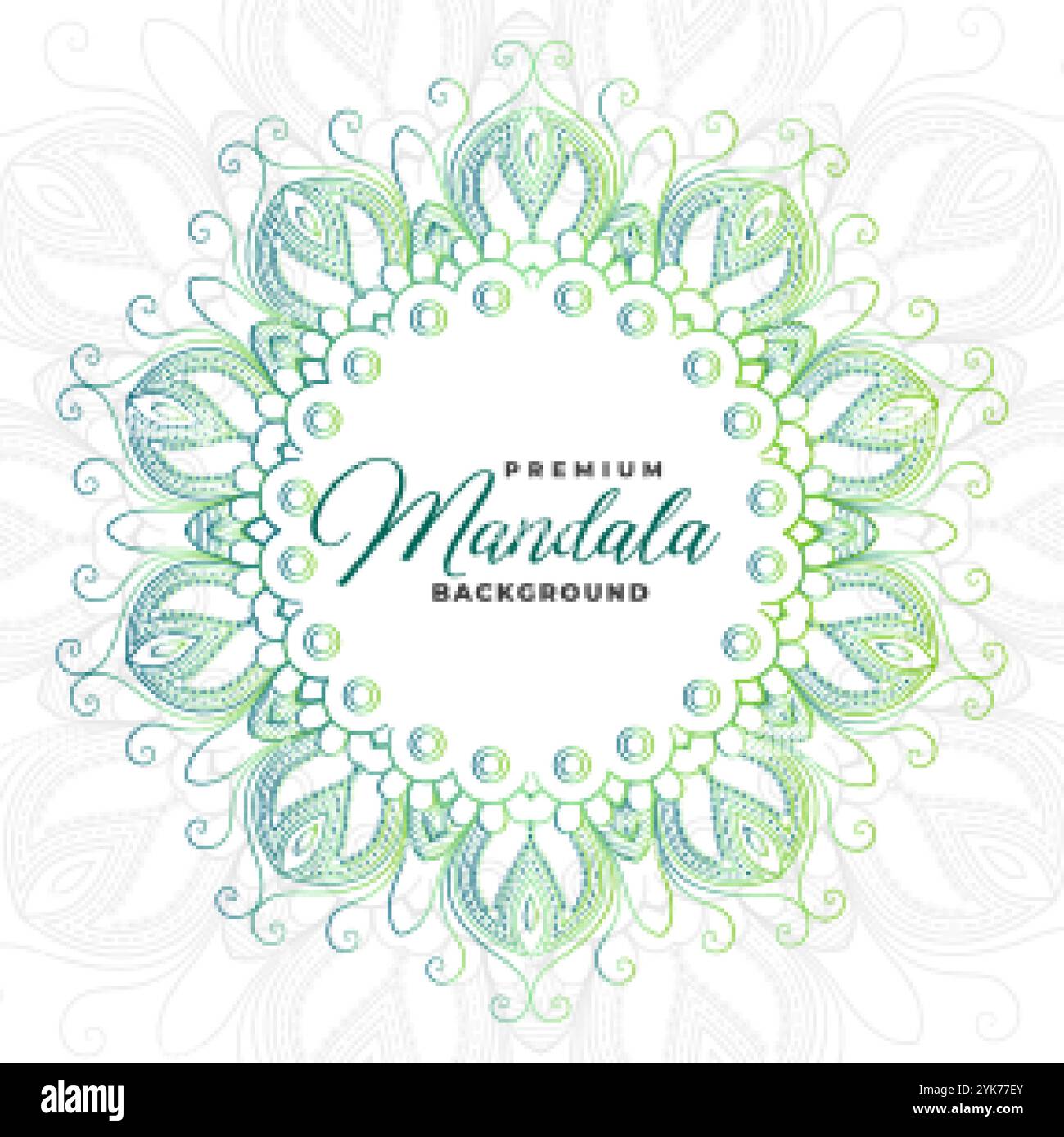 Mandala circulaire motif de fond avec l'espace de texte Illustration de Vecteur