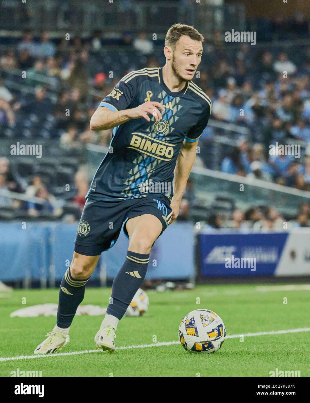 NEW YORK, NY, USA - 18 SEPTEMBRE 2024 - vue générale du match MLS entre Philadelphia Union et le New York City FC. ***USAGE ÉDITORIAL SEULEMENT*** Banque D'Images