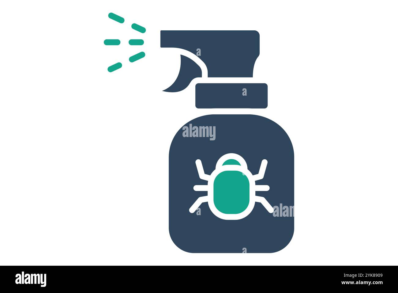Icône pesticide. style d'icône unie. icône liée au jardinage. illustration vectorielle d'éléments d'outils de jardinage Illustration de Vecteur