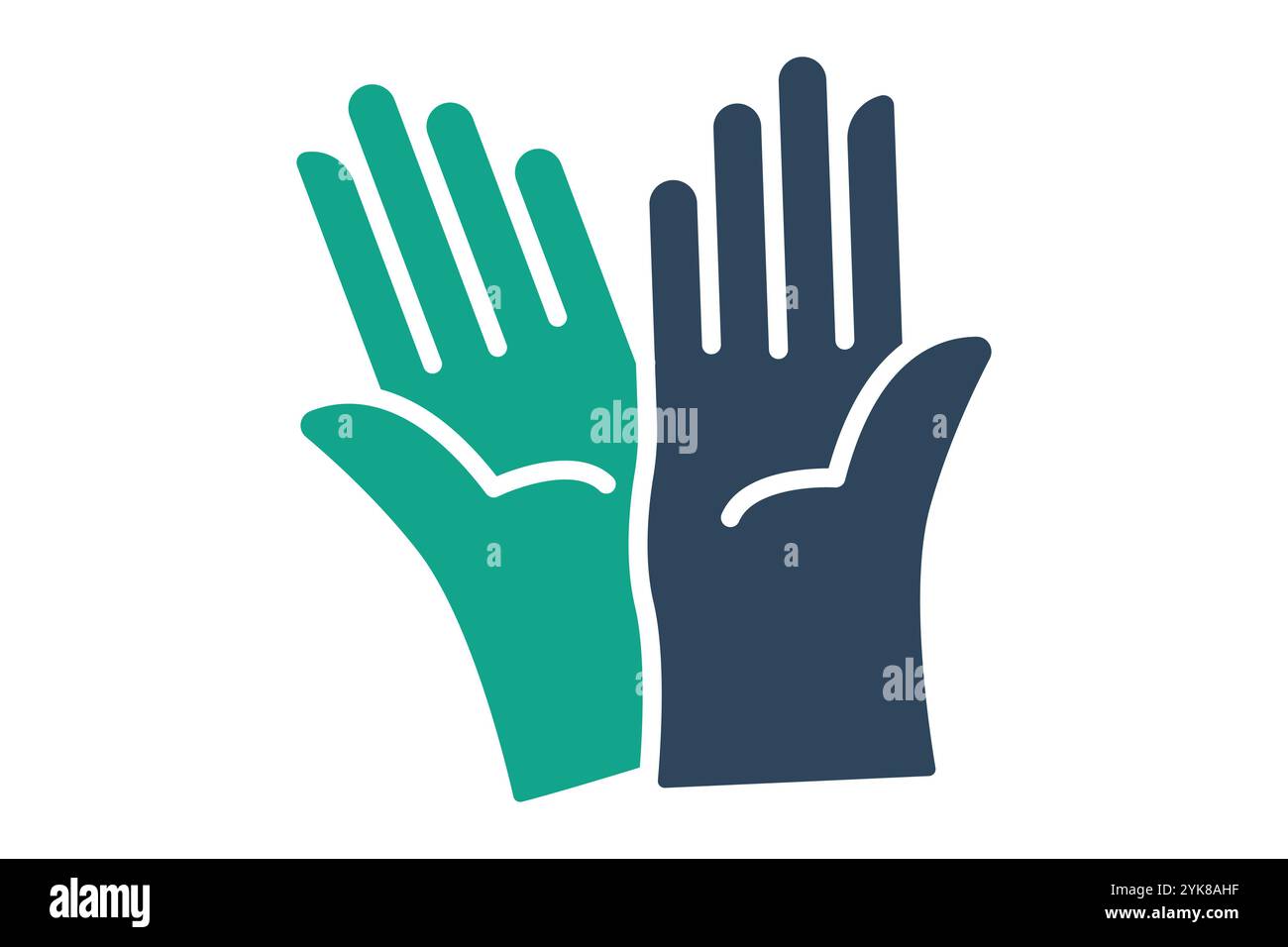 Icône gants. style d'icône unie. icône liée au jardinage. illustration vectorielle d'éléments d'outils de jardinage Illustration de Vecteur