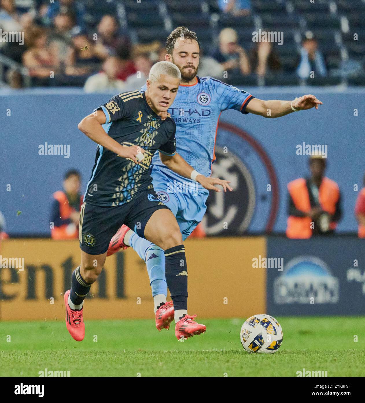 NEW YORK, NY, USA - 18 SEPTEMBRE 2024 - vue générale du match MLS entre Philadelphia Union et le New York City FC. ***USAGE ÉDITORIAL SEULEMENT*** Banque D'Images