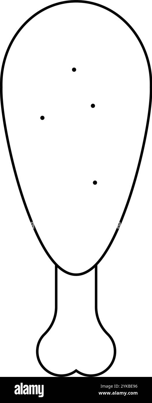 Icône cuisse de poulet. Conception d'illustration de symbole alimentaire Illustration de Vecteur