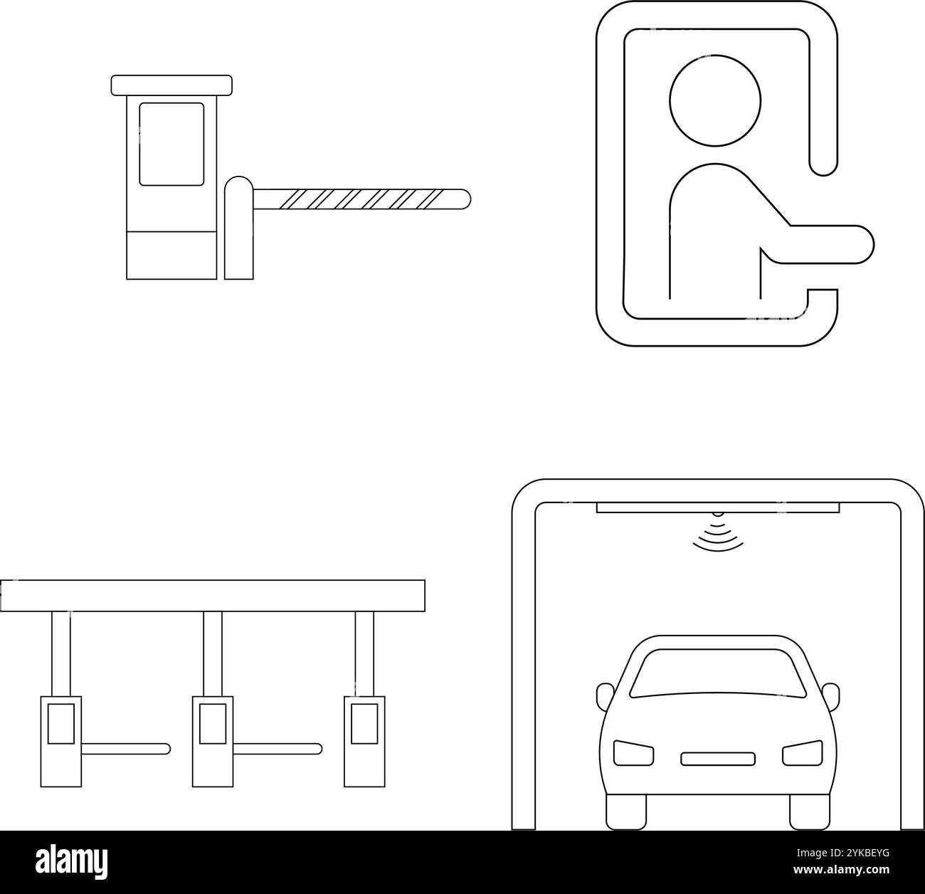 conception d'illustration d'icône de portail de péage Illustration de Vecteur