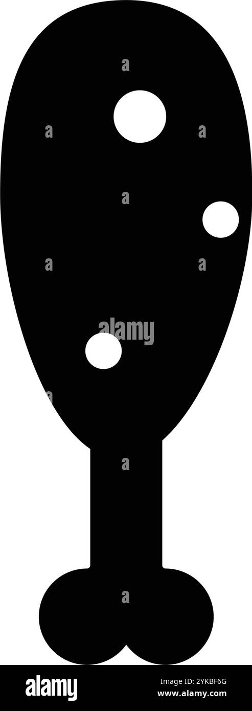 Icône cuisse de poulet. Conception d'illustration de symbole alimentaire Illustration de Vecteur