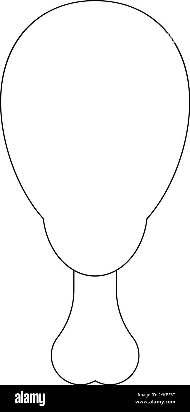 Icône cuisse de poulet. Conception d'illustration de symbole alimentaire Illustration de Vecteur