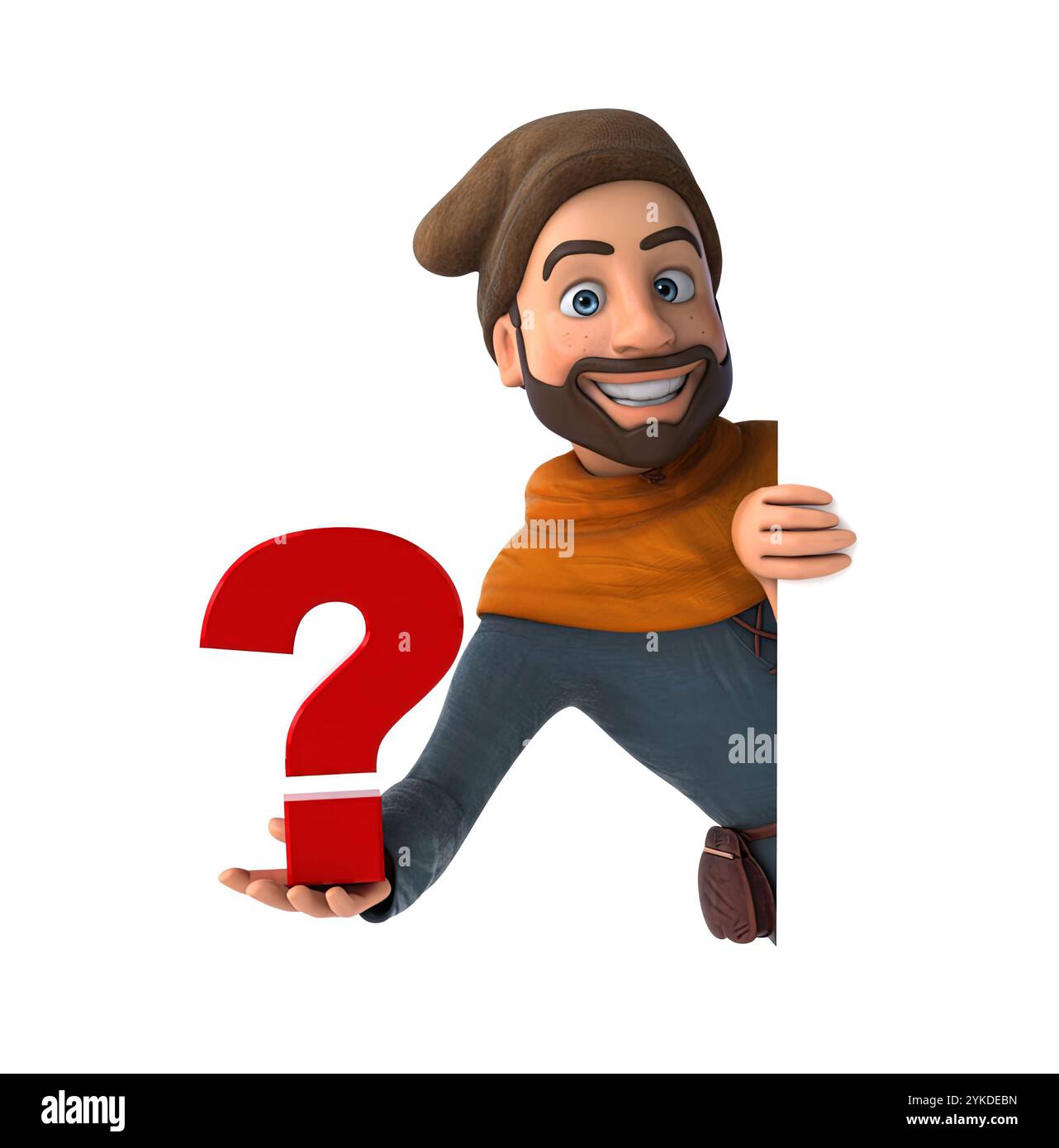 Amusant 3D dessin animé médiéval homme Banque D'Images