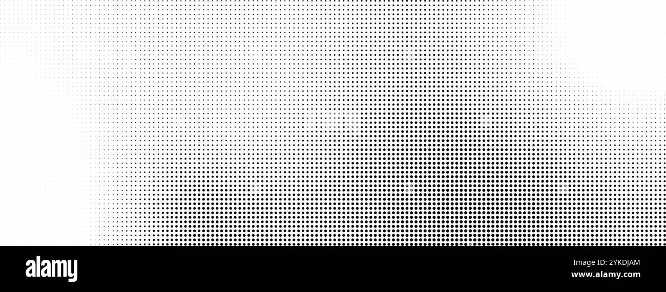 Fond abstrait vectoriel long dégradé texturé à points demi-teinte pour les bannières rétro à effet superposé Illustration de Vecteur