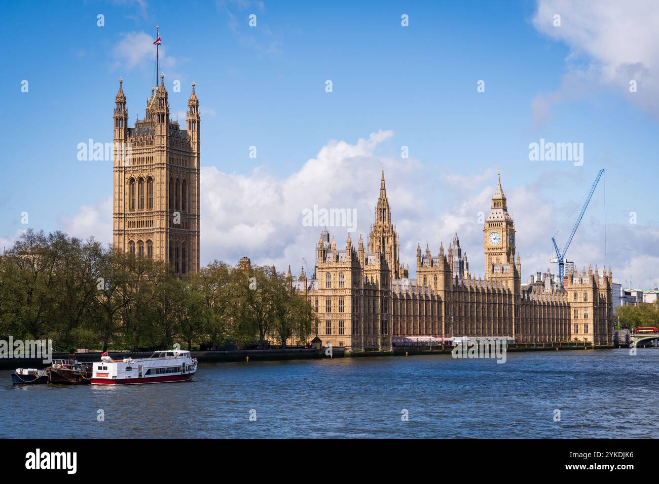 La Grande horloge, ou Big Ben, Grande cloche de la Grande horloge de Westminster, Londres, Royaume-Uni Banque D'Images