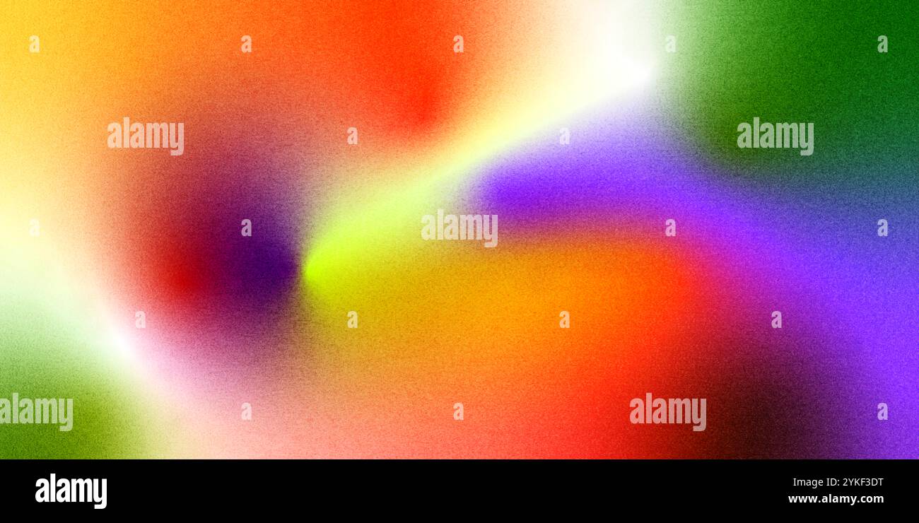Fond dégradé fluide et fluide faisant la transition à travers un spectre de couleurs éclatantes, y compris orange, violet, vert et rouge Banque D'Images
