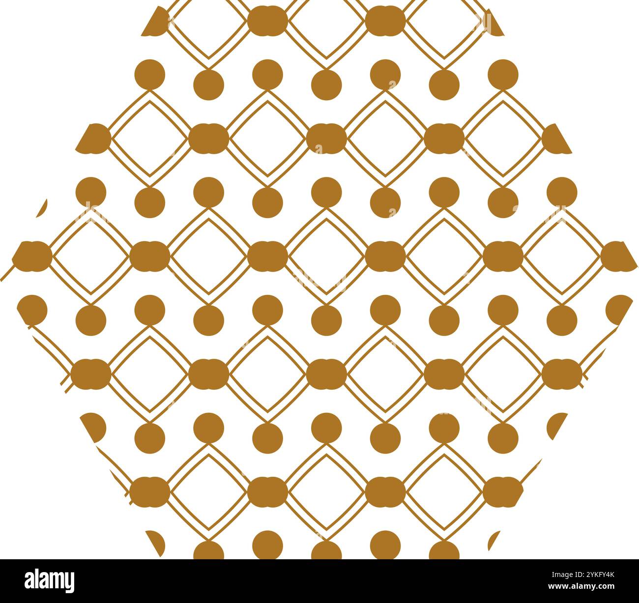 Hexagone chinois avec des carrés en zigzag entrelacés ornés d'Asie. Les petits éléments ont créé une sensation de mouvement de flux dans le focus visuel hexagonal. Vecteur simple Illustration de Vecteur