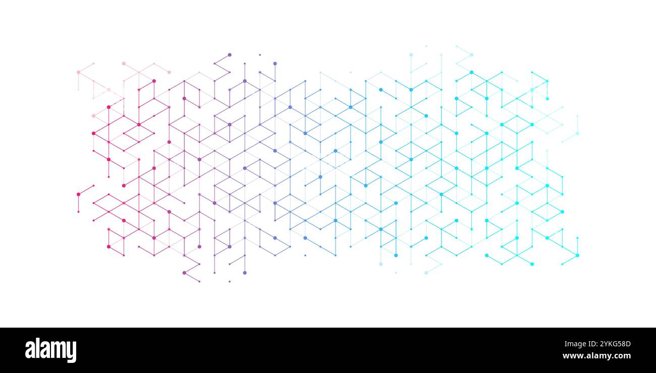 Soins de santé modernes ou conception de fond médical. Concept d'innovation en soins de santé. Bannière Web d'en-tête horizontale. Fond géométrique abstrait avec Illustration de Vecteur
