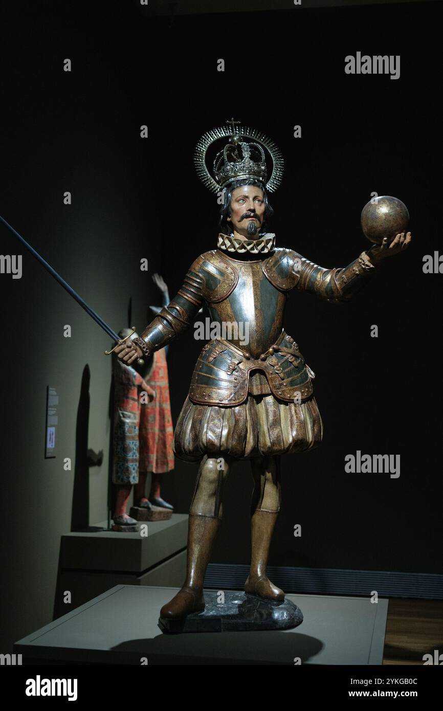 Présentation de l’exposition « Shaking Hands. Sculpture et couleur à l’âge d’or », au Musée du Prado à Madrid 18 novembre 2024 Espagne Banque D'Images