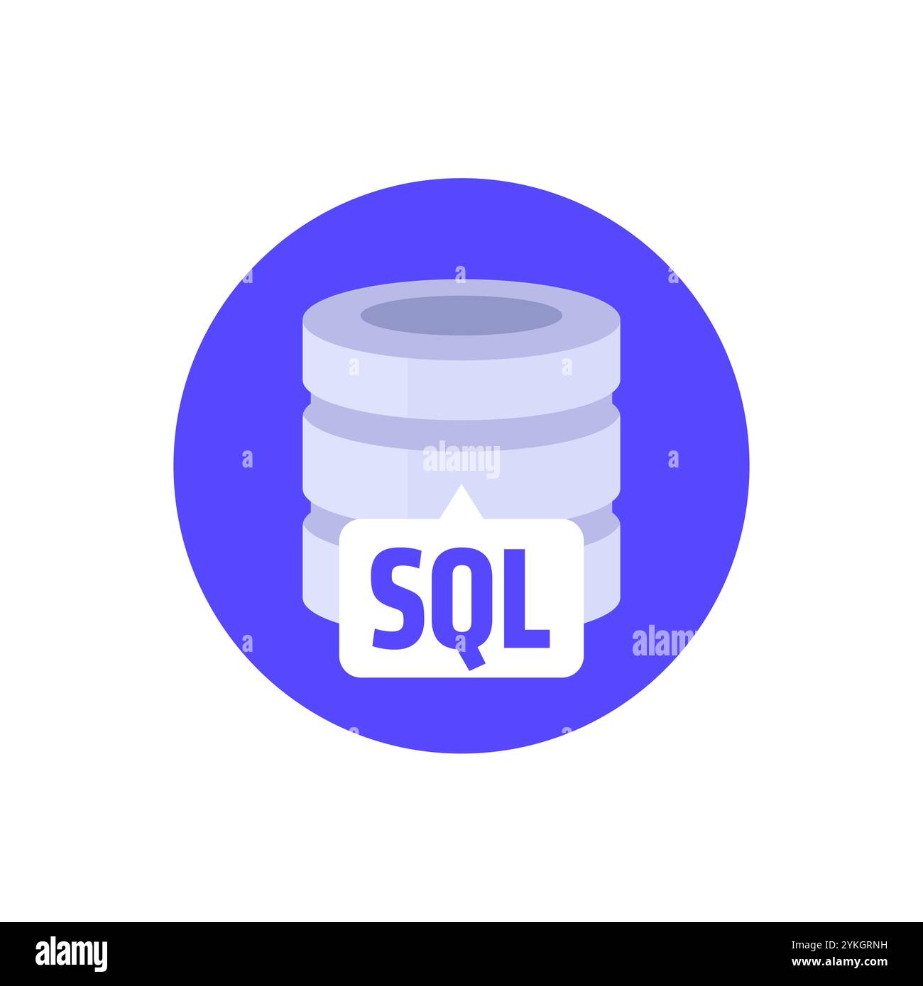 Icône SQL, conception vectorielle plate Illustration de Vecteur