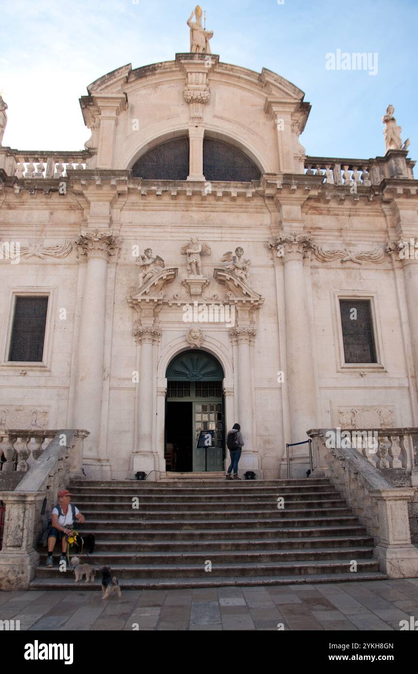 Église St Blaise, vieille ville, Dubrovnik, Dalmatie, Croatie, Europe Banque D'Images