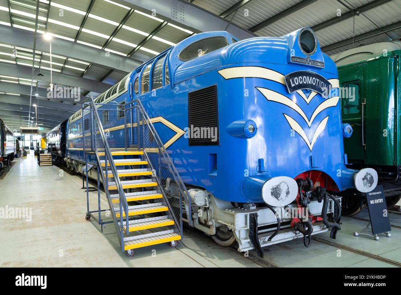 Locomotion Darlington la locomotive prototype Blue Deltic au musée Locomotion Shildon près de Darlington County Durham Angleterre GB Europe Banque D'Images