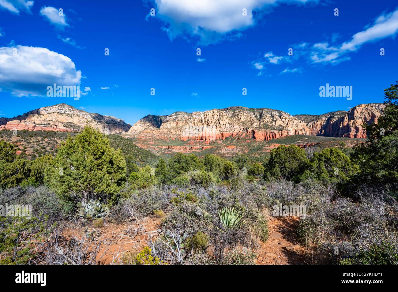 Red Rock State Park dans la forêt nationale de Coconino près de Sedona, Arizona à l'automne 2024, y compris Soldiers Pass et Seven Sacred Pools Banque D'Images