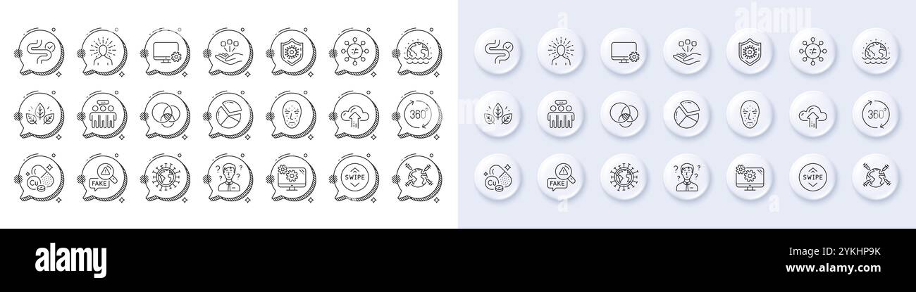 Diagramme d'Euler, icônes de ligne de yoga et de cuivre minéral. Pour l'application Web, impression. Icônes de ligne. Vecteur Illustration de Vecteur