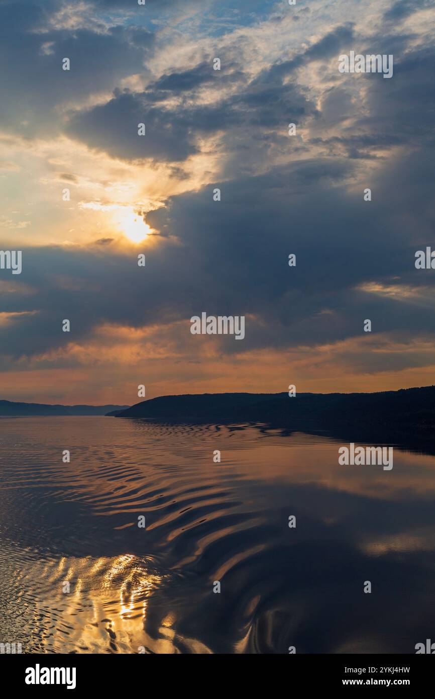 Rivière Sagueney, la Baie, Saguenay, Québec, Canada Banque D'Images