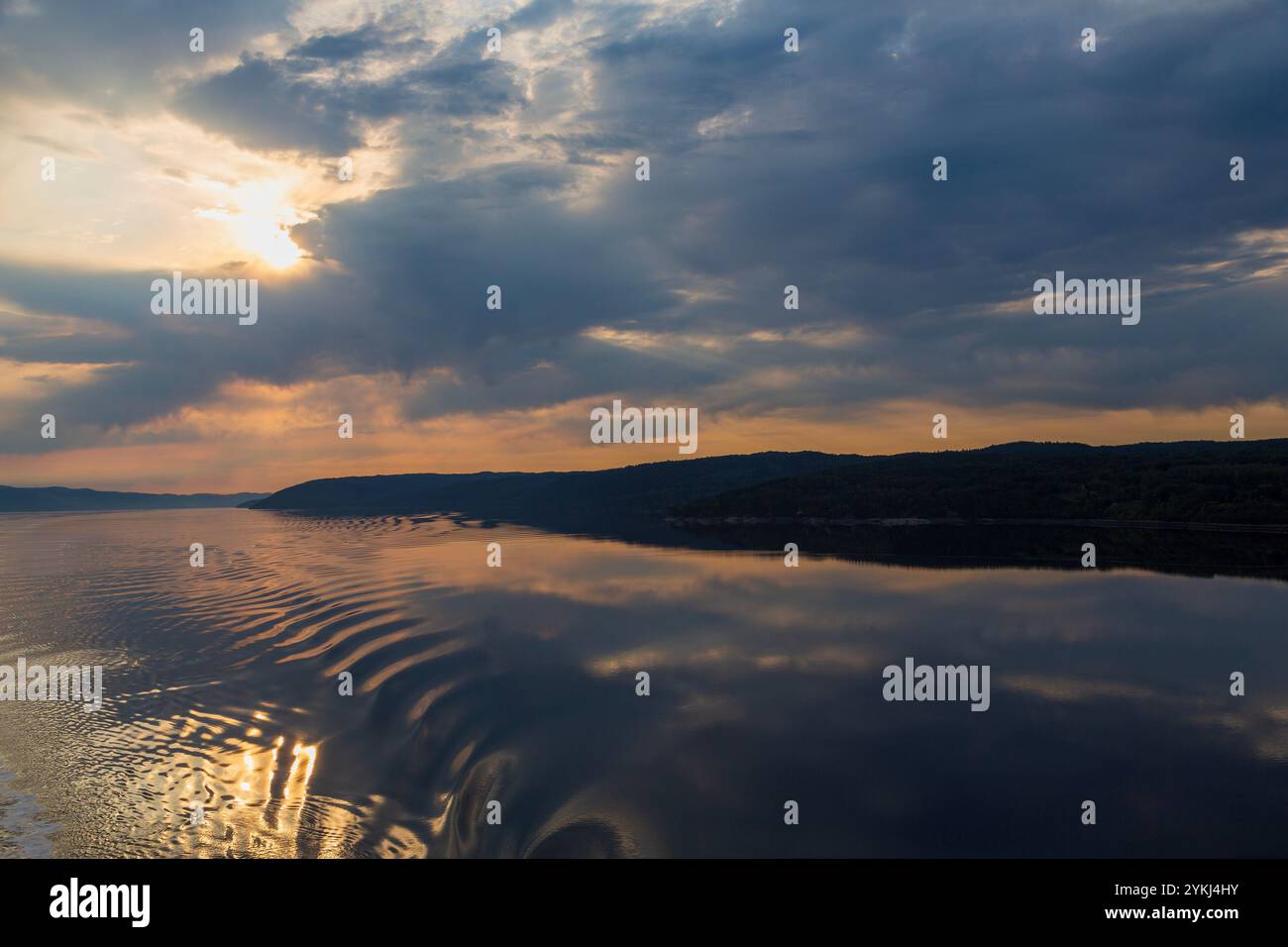 Rivière Sagueney, la Baie, Saguenay, Québec, Canada Banque D'Images