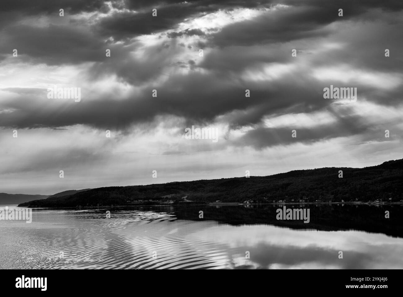 Rivière Sagueney, la Baie, Saguenay, Québec, Canada Banque D'Images