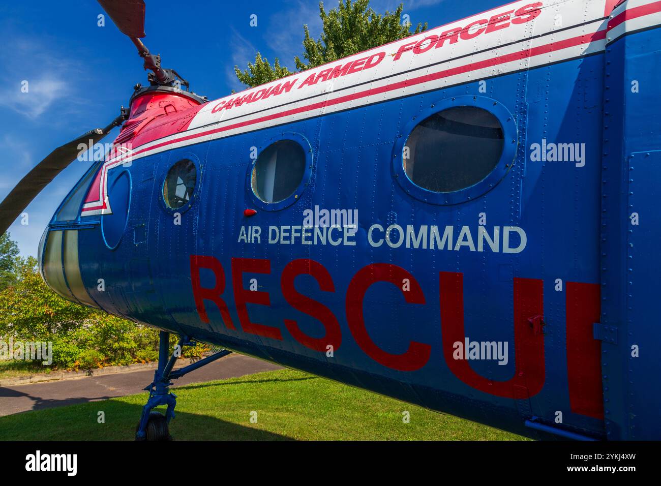 Hélicoptère de sauvetage, Musée de la défense aérienne de Bagotville, ville de Saguenay, Québec, Canada Banque D'Images