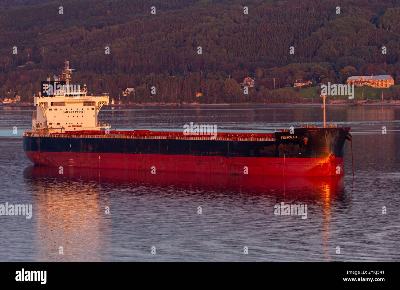 Cargo, rivière Saguenay, la Baie, Saguenay, Québec, Canada Banque D'Images