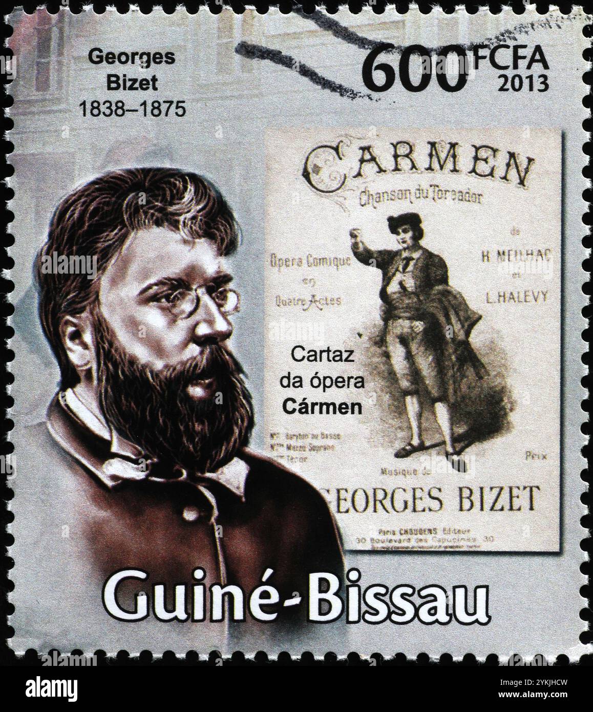 Affiche de l'opéra Carmen de Georges Bizet sur timbre-poste Banque D'Images