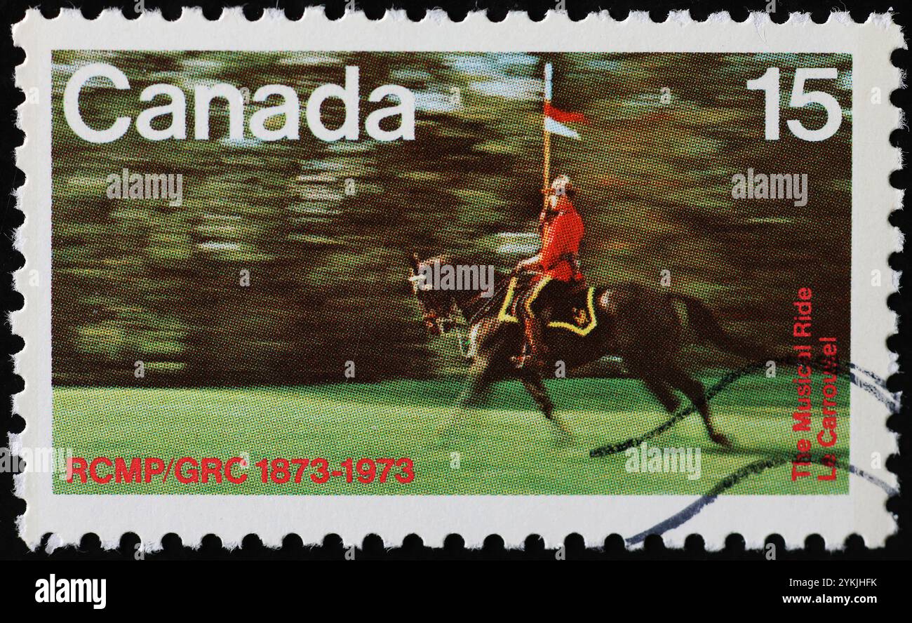 Gendarmerie royale du Canada célébré sur timbre-poste Banque D'Images