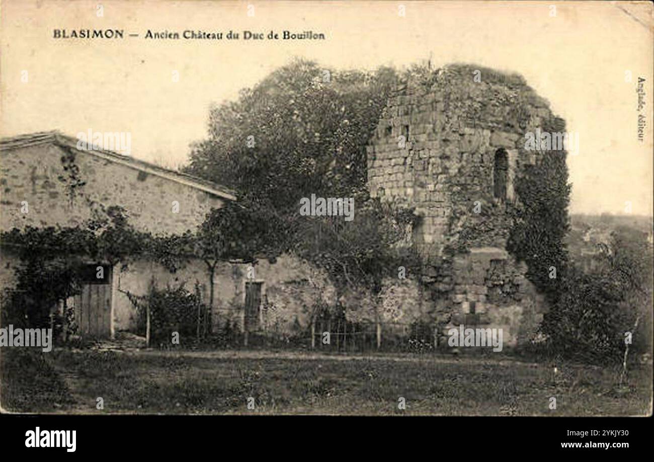 Blasimon – ancien Château du Duc de Bouillon. Banque D'Images