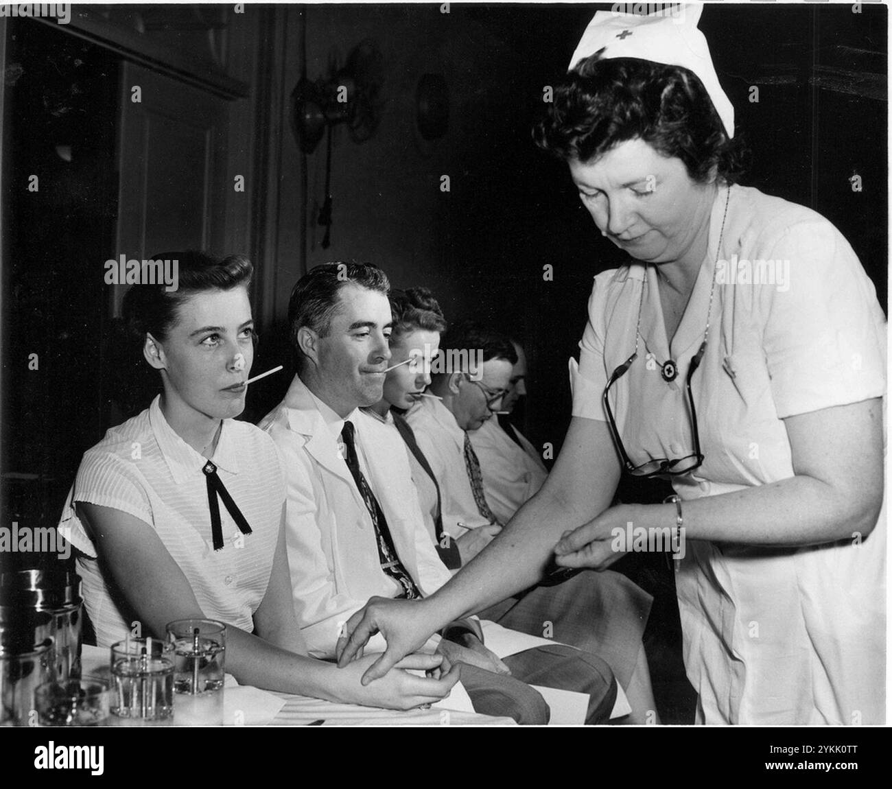 Collecte de sang au Centre clinique NIH (14330592006). Banque D'Images