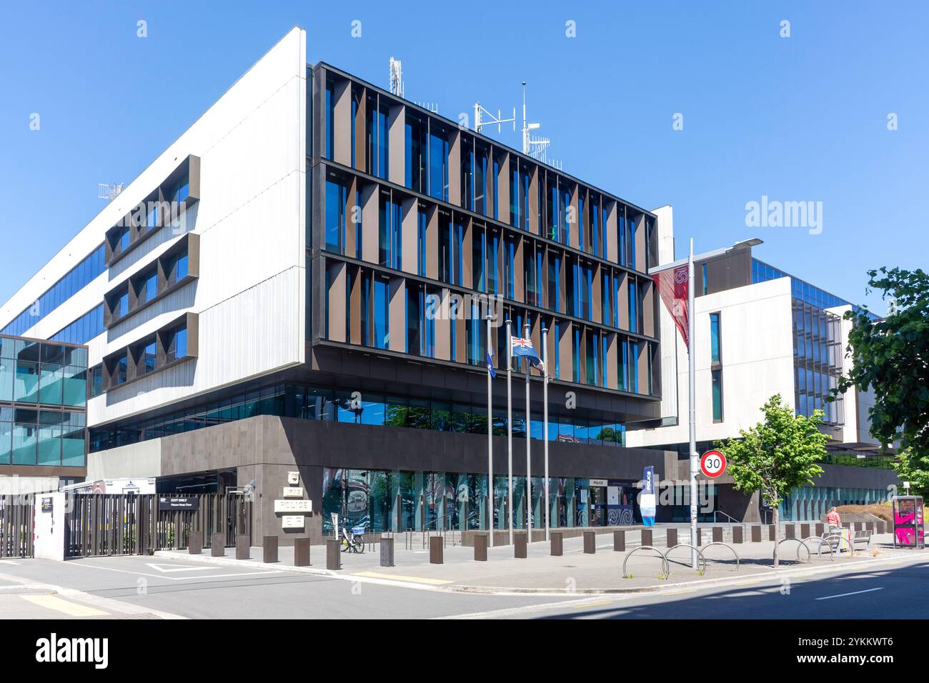 Christchurch police Station, Lichfield Street, Christchurch Central, Christchurch (Ōtautahi), Canterbury, nouvelle-Zélande Banque D'Images