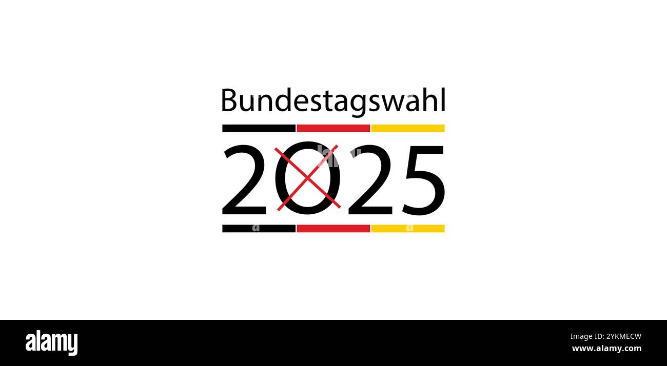 L'élection du Bundestag de 2025 Un regard sur le 23 février Illustration de Vecteur