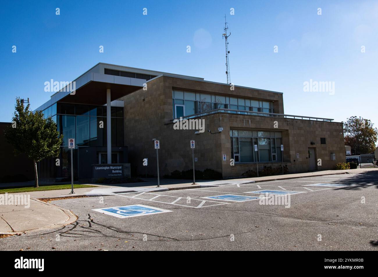 Édifice municipal sur la rue Erie Nord à Leamington, Ontario, Canada Banque D'Images
