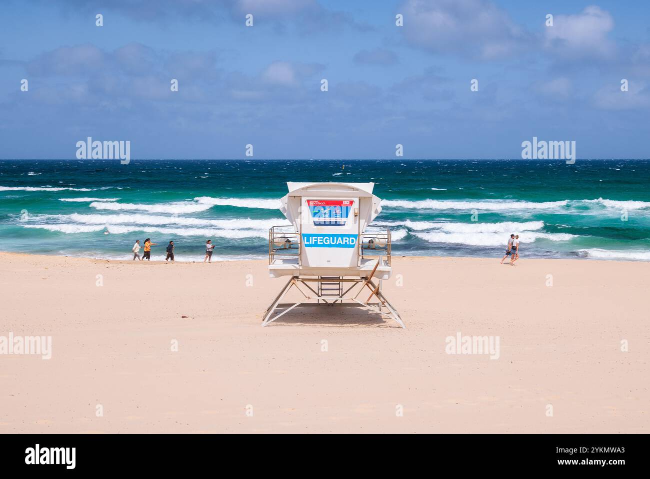 Cabane de sauveteur sur Bondi Beach à Sydney, Nouvelle-Galles du Sud, Australie. Banque D'Images