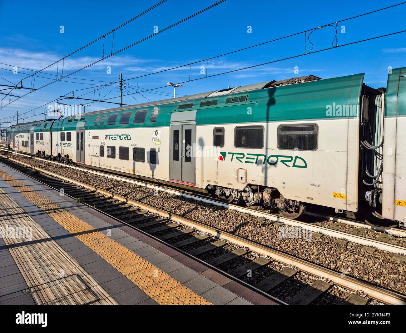 Italie, ligne de chemin de fer Parabiago-Rho Fiera Banque D'Images