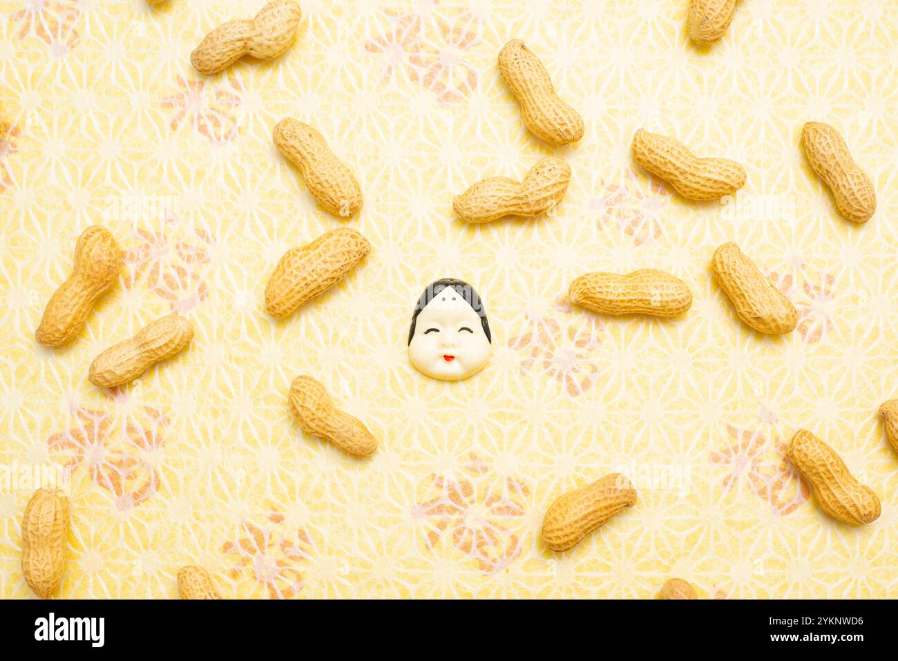 Otafuku, masques d'Otafuku et d'arachides Banque D'Images