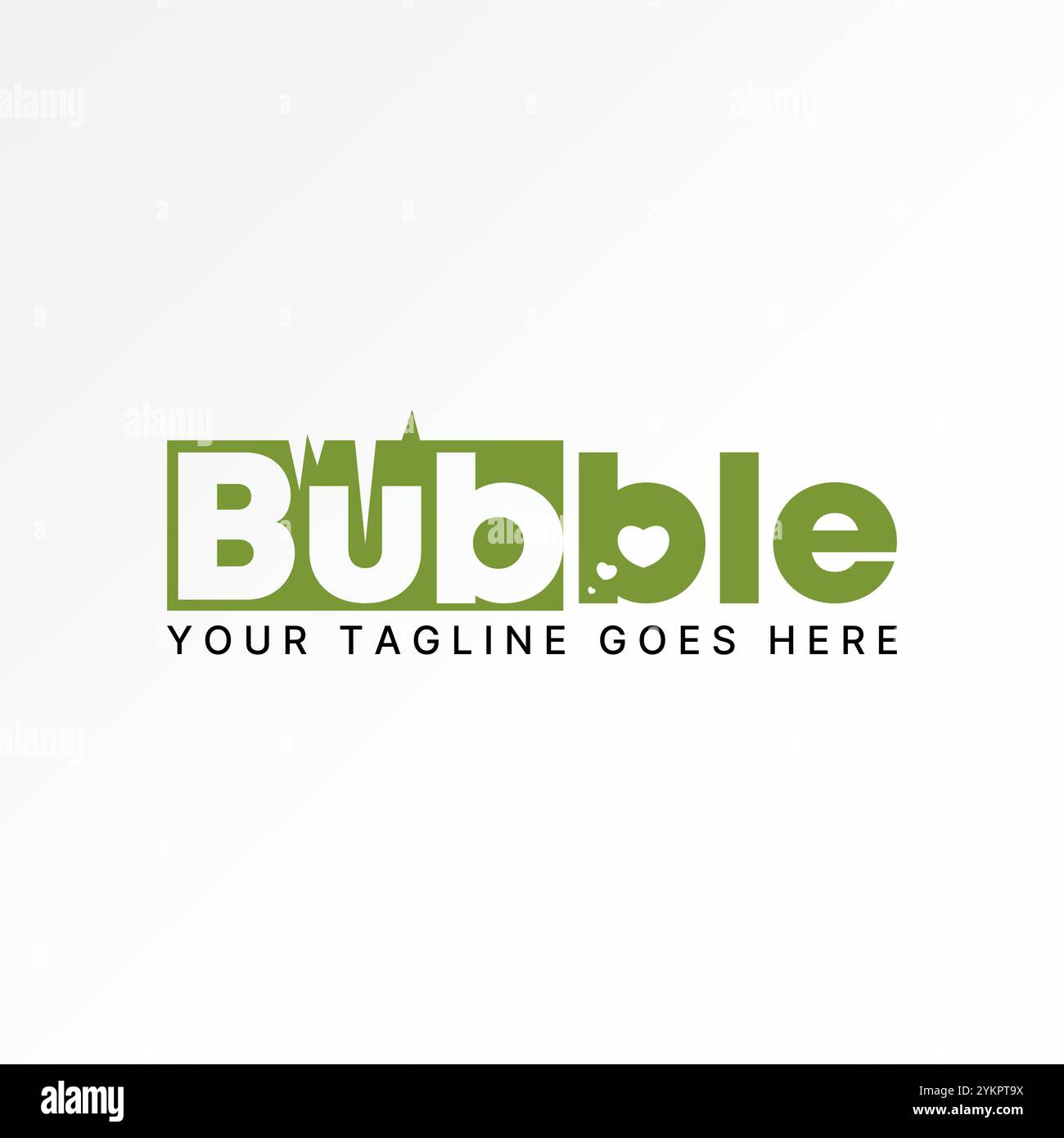 Conception de logo concept graphique créatif vecteur premium image stock graphique texte de mot bulle police Love trading médical lié à la vente de cadeaux du marché de l'émotion Illustration de Vecteur