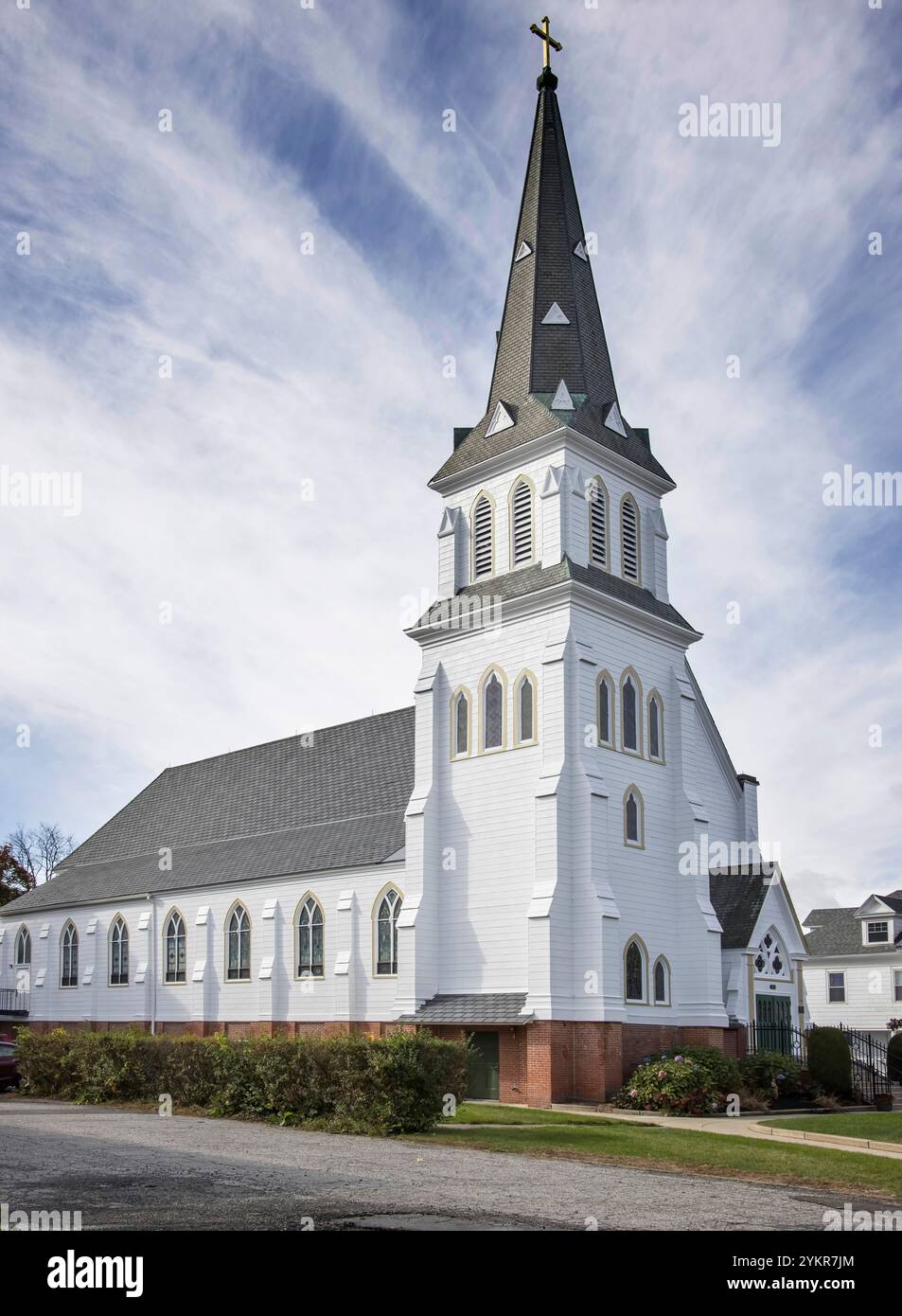 église blanche dans greenfield ma usa Banque D'Images