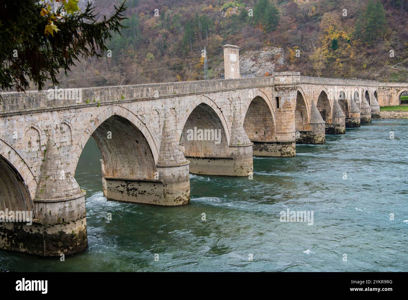 Pont Mehmed Pasa Sokolovic à Visegrad, Bosnie-Herzégovine Banque D'Images