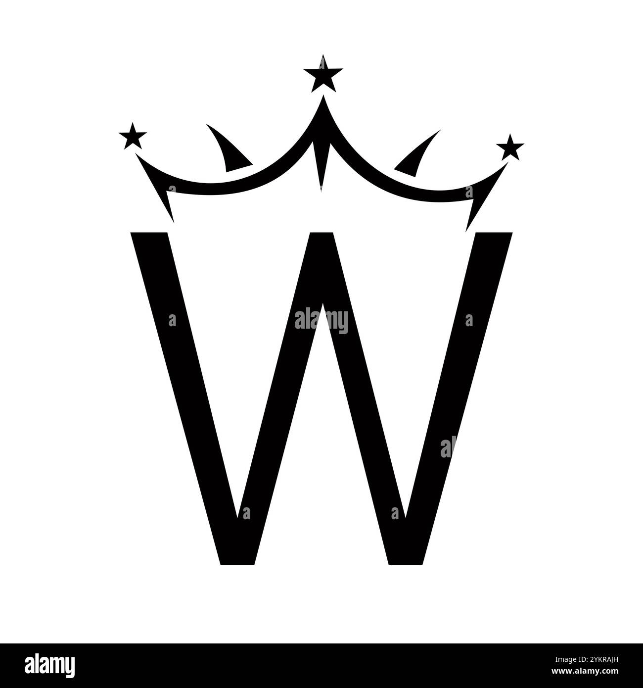 Lettre initiale w logo couronne pour le symbole symbole symbole symbole de la beauté et de la mode symbole vectoriel Illustration de Vecteur